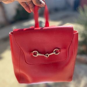 NW Brandy Melville 💯 leather backpack, Sz 10”x9”